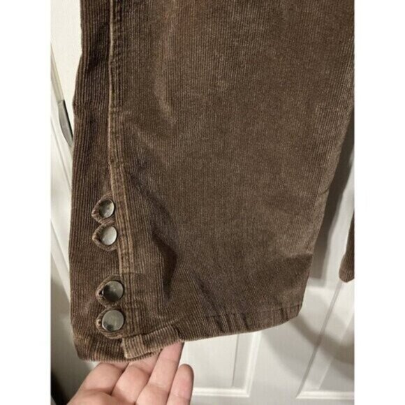Y2K Flared Brown Corduroy Jeans Pants Vintage Women’s 12 Casual Retro Preppy - Picture 5 of 5